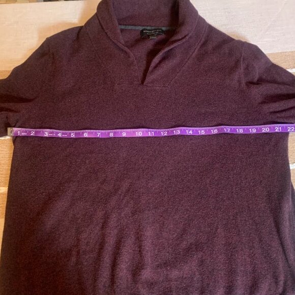 Banana Republic Men's Premium Luxe Yarn Shawl Collar Sweater - Maroon - Size L - Picture 2 of 6